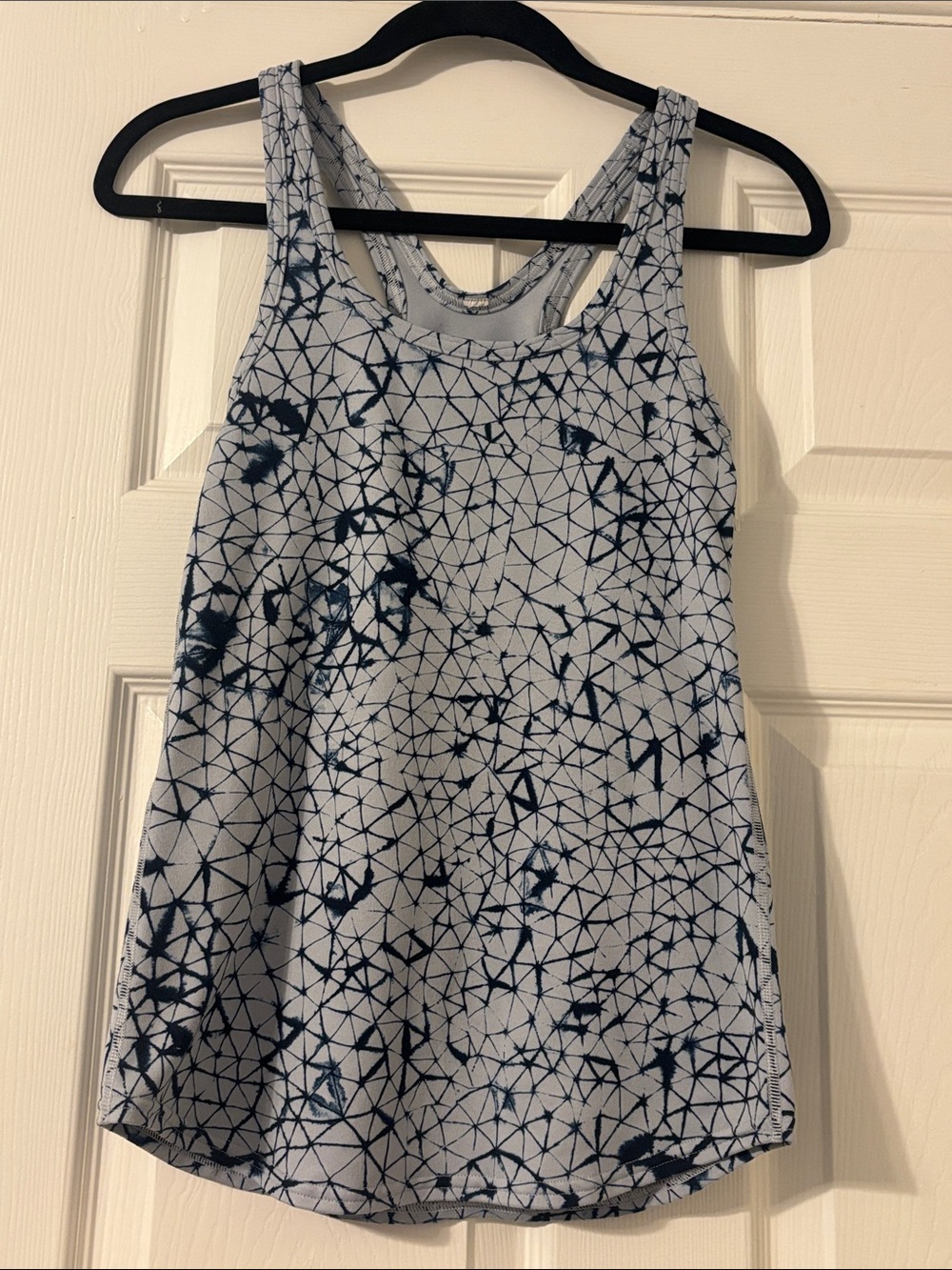 lululemon athletica Light Gray & Navy Geometric Racerback Tank